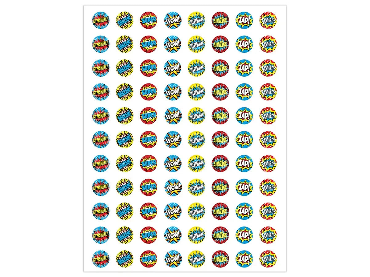 Superhero Motivational Mini Stickers - US 9979