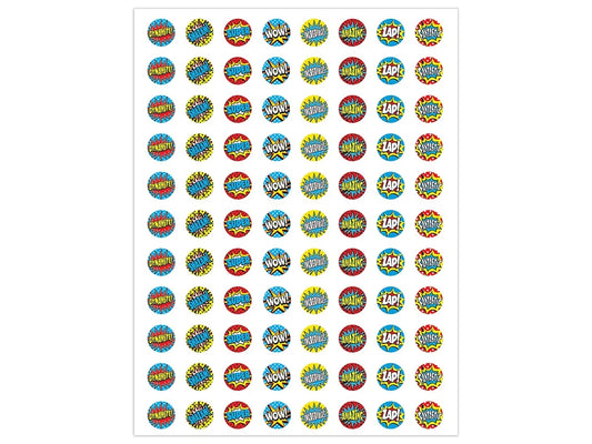 Superhero Motivational Mini Stickers - US 9979