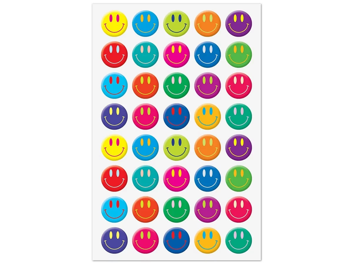 Bright Smiley Face Stickers - US 7191