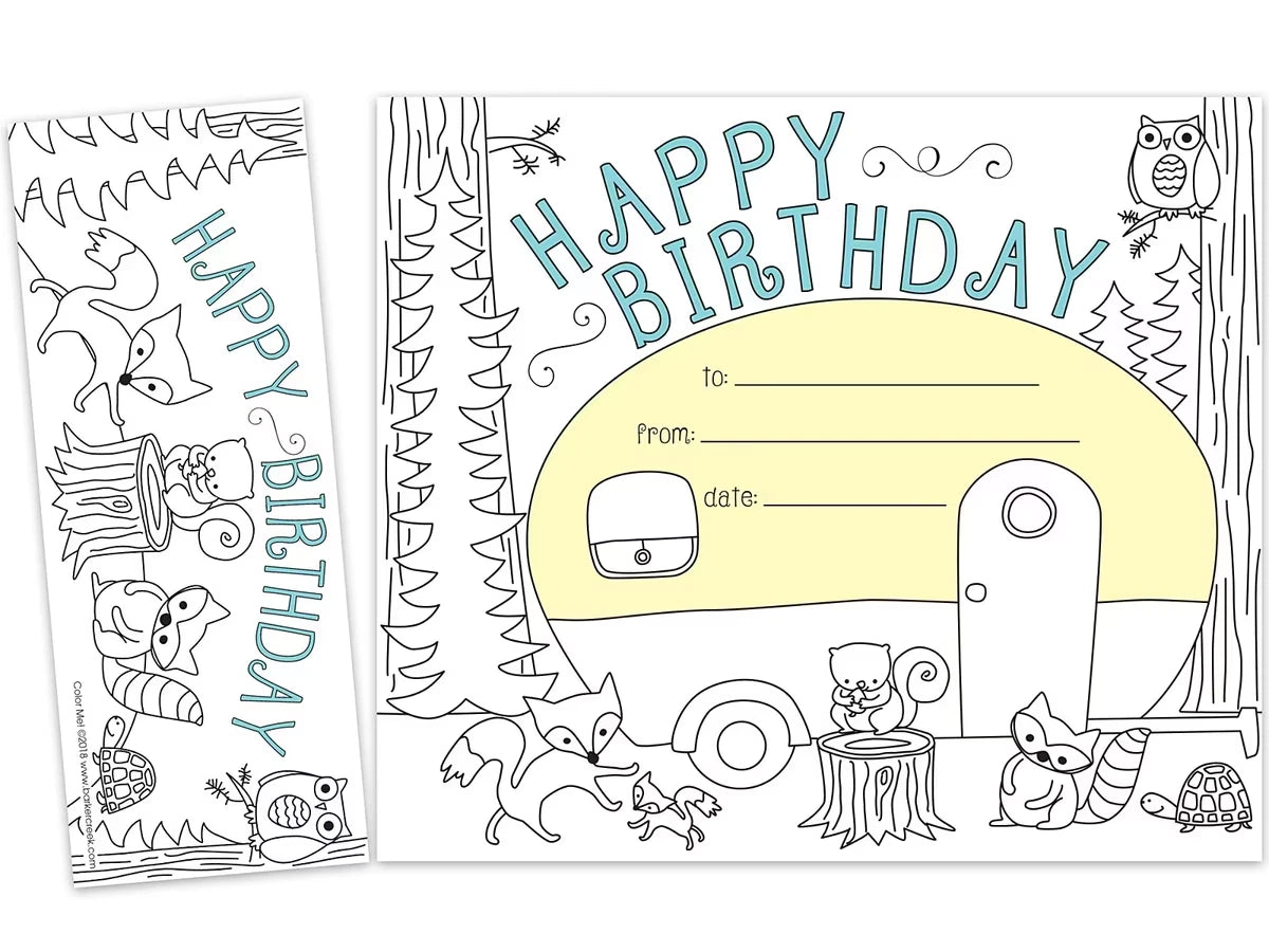 Color Me! Double-Sided Bookmark Birthday Certificates - US 9704