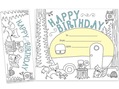 Color Me! Double-Sided Bookmark Birthday Certificates - US 9704