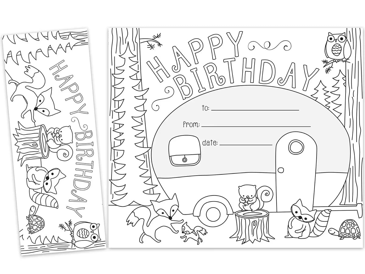 Color Me! Double-Sided Bookmark Birthday Certificates - US 9704