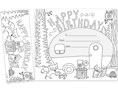 Color Me! Double-Sided Bookmark Birthday Certificates - US 9704