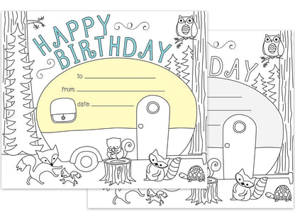 Color Me! Double-Sided Bookmark Birthday Certificates - US 9704
