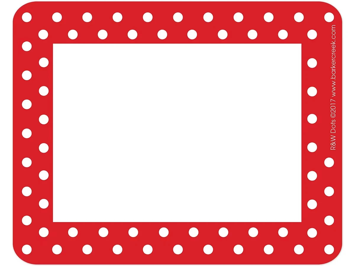 Red Polka Dot Name Tags - US 1474