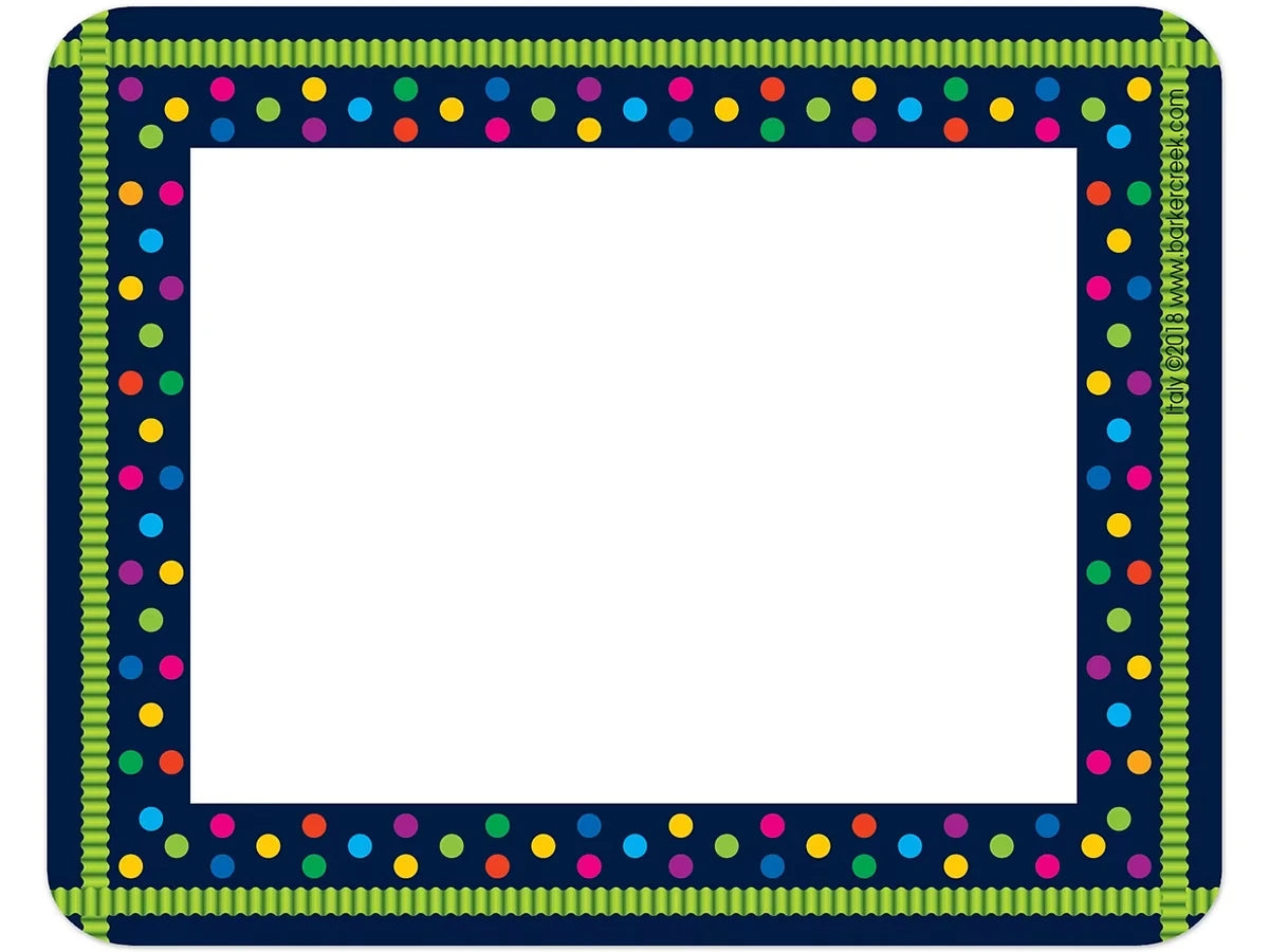 Rainbow Polka Dot Name Tags - US 2117