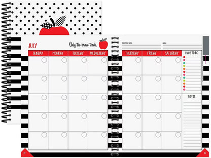 Black, White & Stylish Brights Lesson Plan & Record Book - US 3451