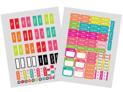 Black, White & Stylish Brights Lesson Plan & Record Book - US 3451