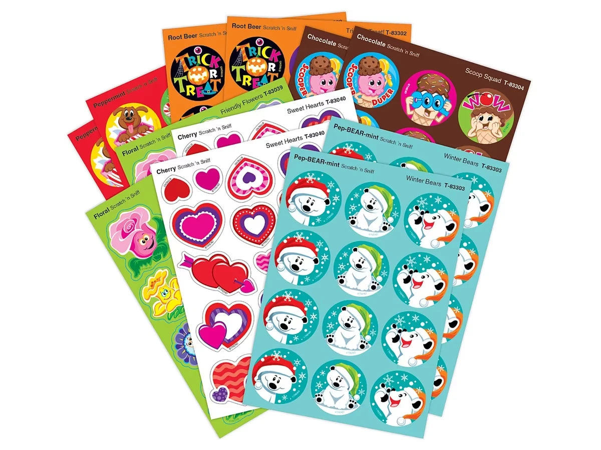 All-Year Cheer Scented Motivational Stickers - Variety Pack - US 1682