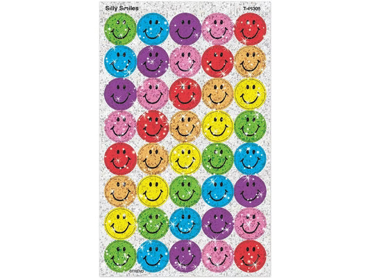 Sparkling Smiley Face Stickers - US 8745