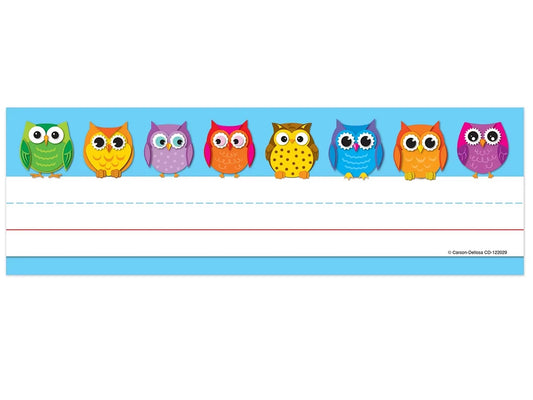 Colorful Owl Nameplates - US 8612