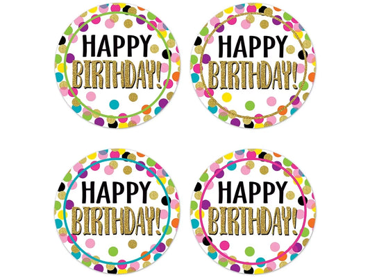 Confetti Birthday Badges - US 4891
