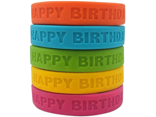Neon Birthday Wristbands - US 7068