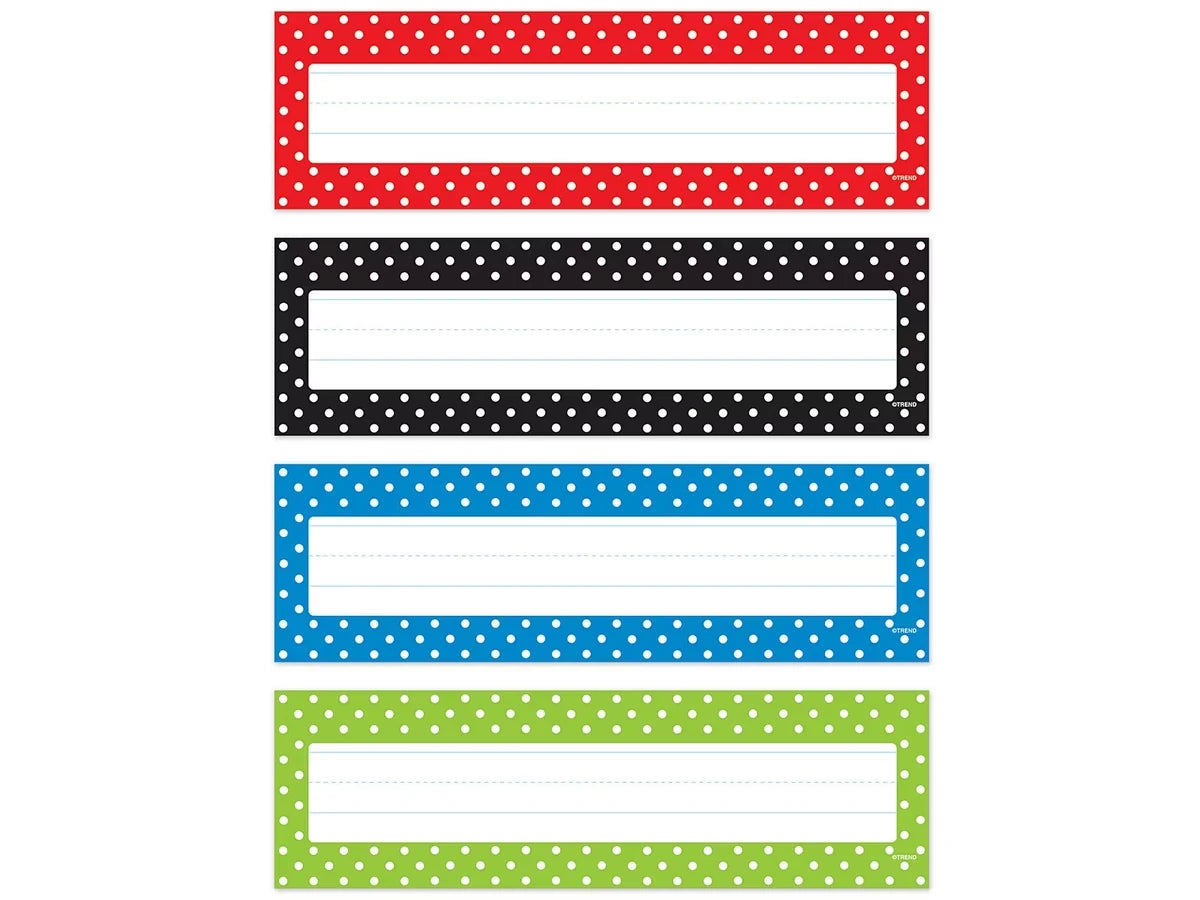 Polka Dot Nameplates - Variety Pack - US 9451