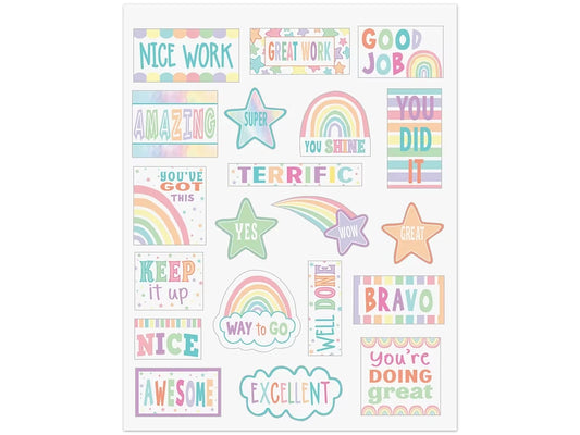 Pastel Pop Motivational Stickers - US 2187