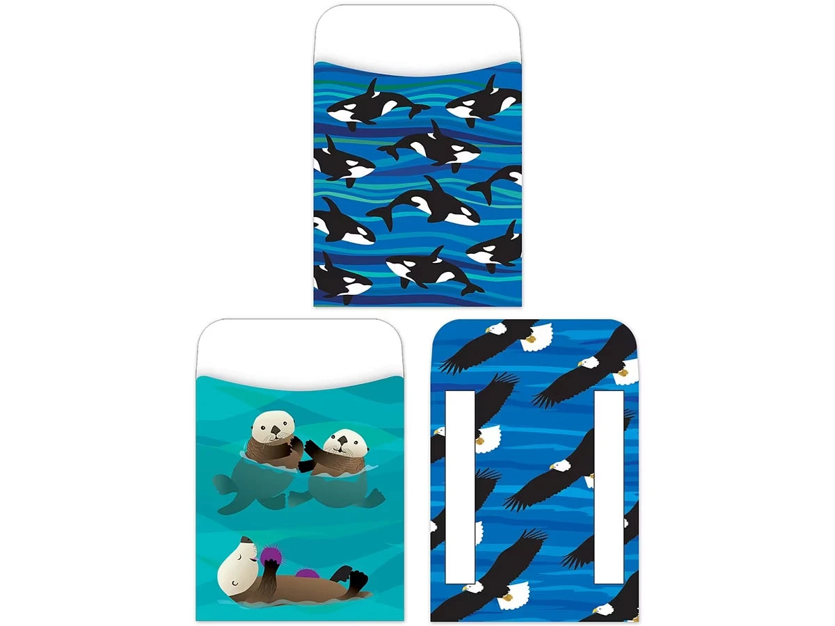 Sea & Sky Library Pockets - Variety Pack - US 9738