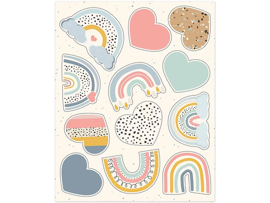 We Belong Rainbow & Heart Stickers - US 2570