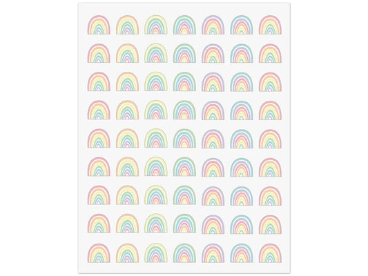 Pastel Pop Rainbow Mini Stickers - US 6267