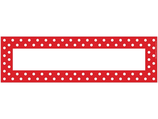 Red Polka Dot Double-Sided Nameplates - US 1462