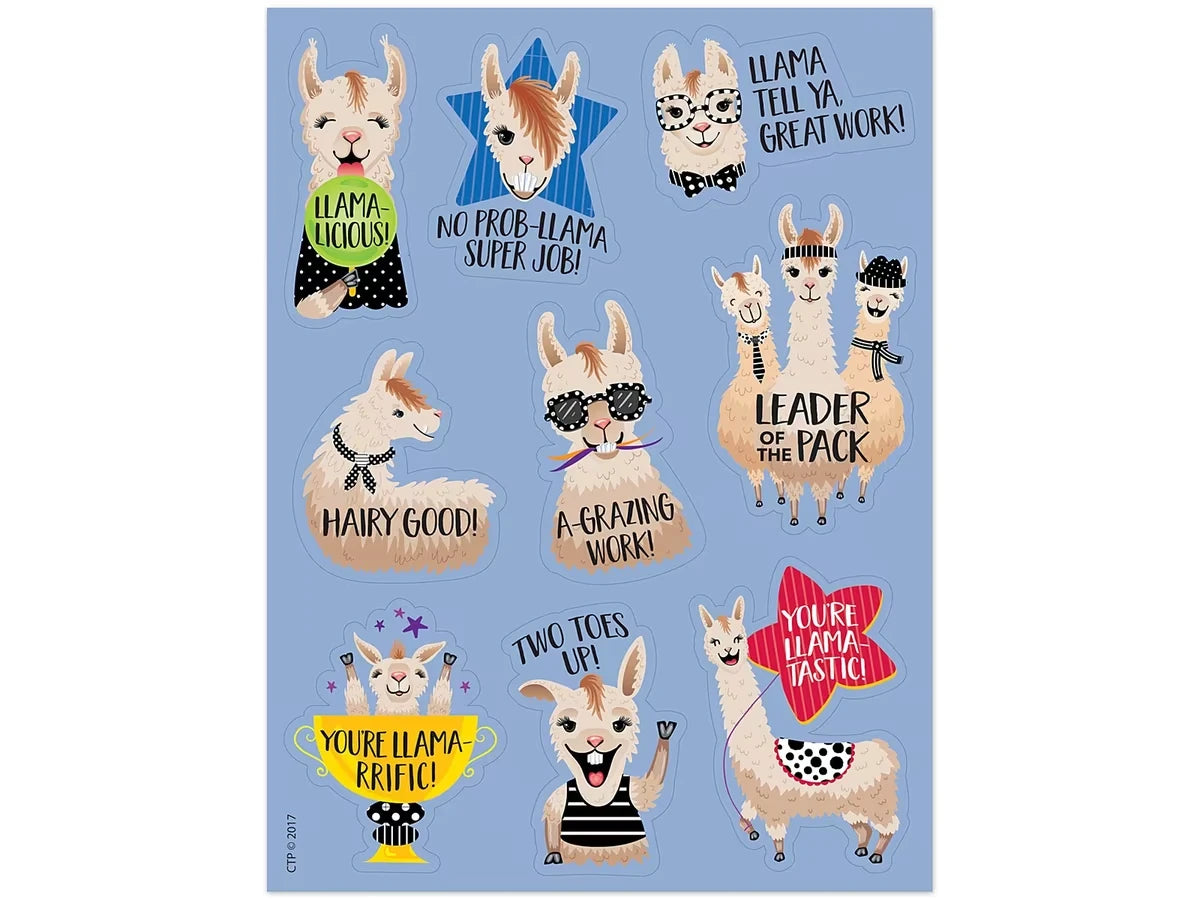 Bold & Bright Llama Motivational Stickers - US 2465