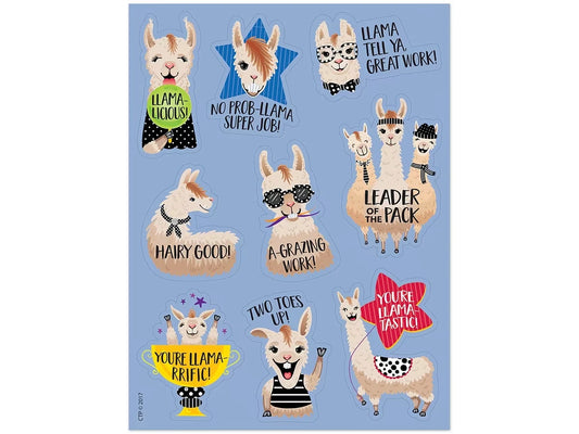 Bold & Bright Llama Motivational Stickers - US 2465