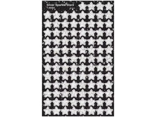 Silver Sparkling Star Mini Stickers - US 7300