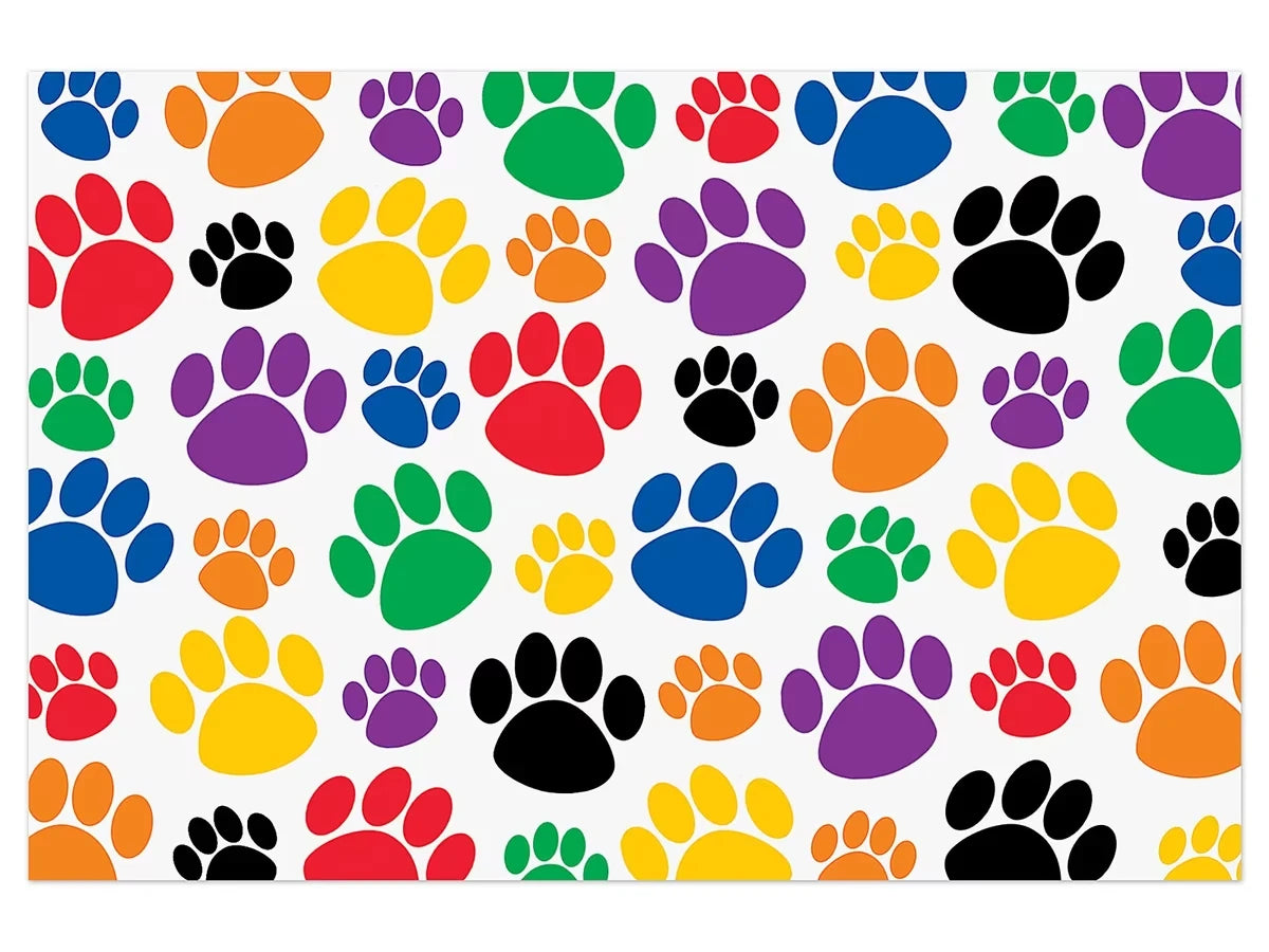 Colorful Paw Prints Postcards - US 9274