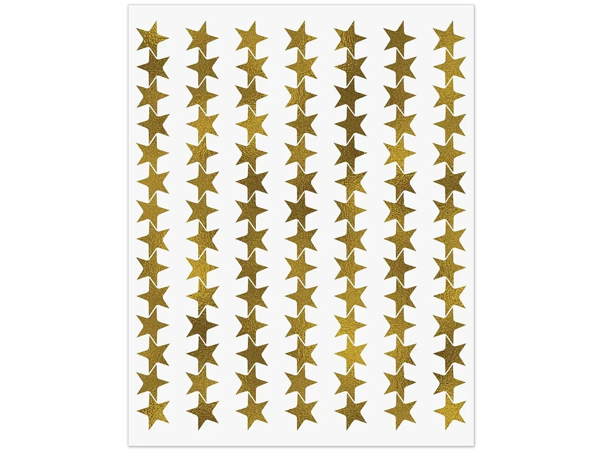 Gold Star Mini Stickers - US 3798