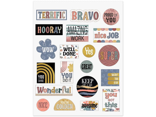 Wonderfully Wild Motivational Stickers - US 7472