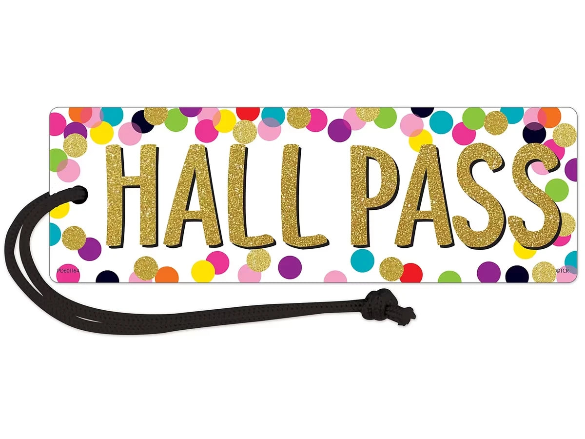 Confetti Magnetic Student Hall Pass - US 9250