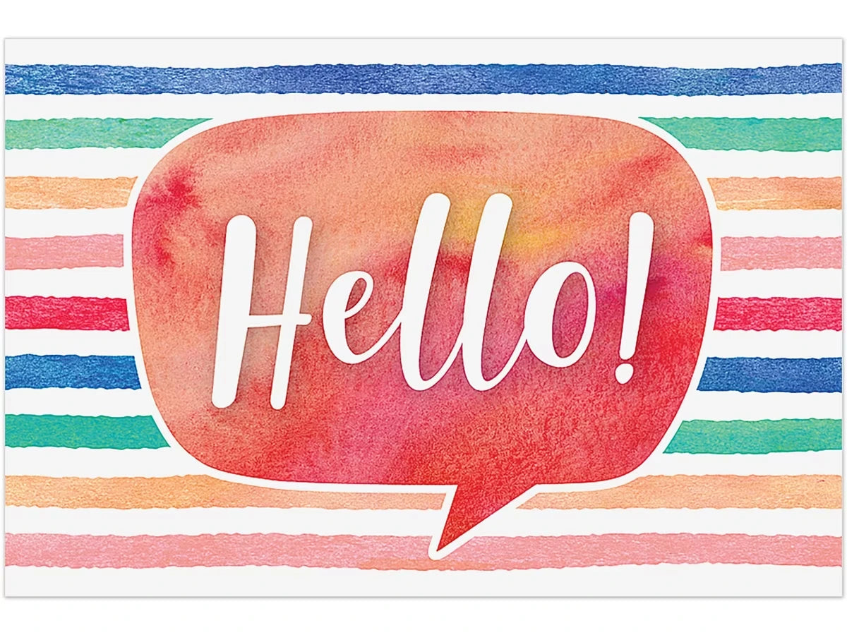Watercolor Hello Postcards - US 9332