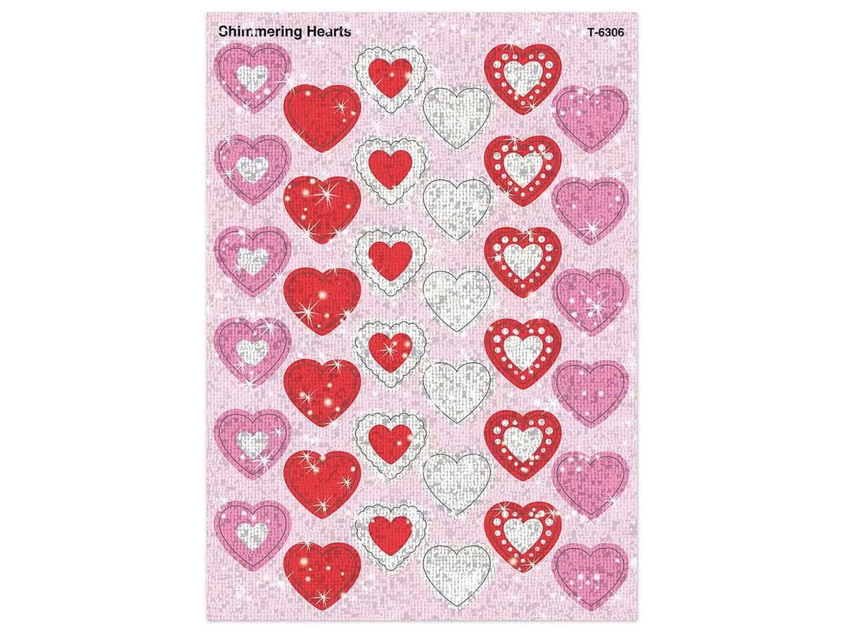 Shimmering Heart Sparkle Stickers - US 8217