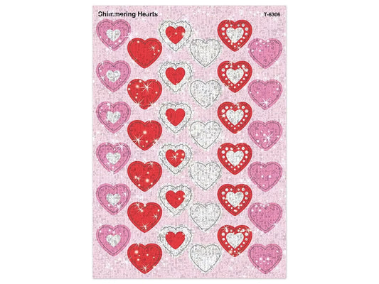 Shimmering Heart Sparkle Stickers - US 8217