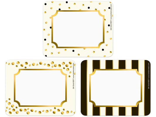 Gold Foil Name Tags - Variety Pack - US 8501