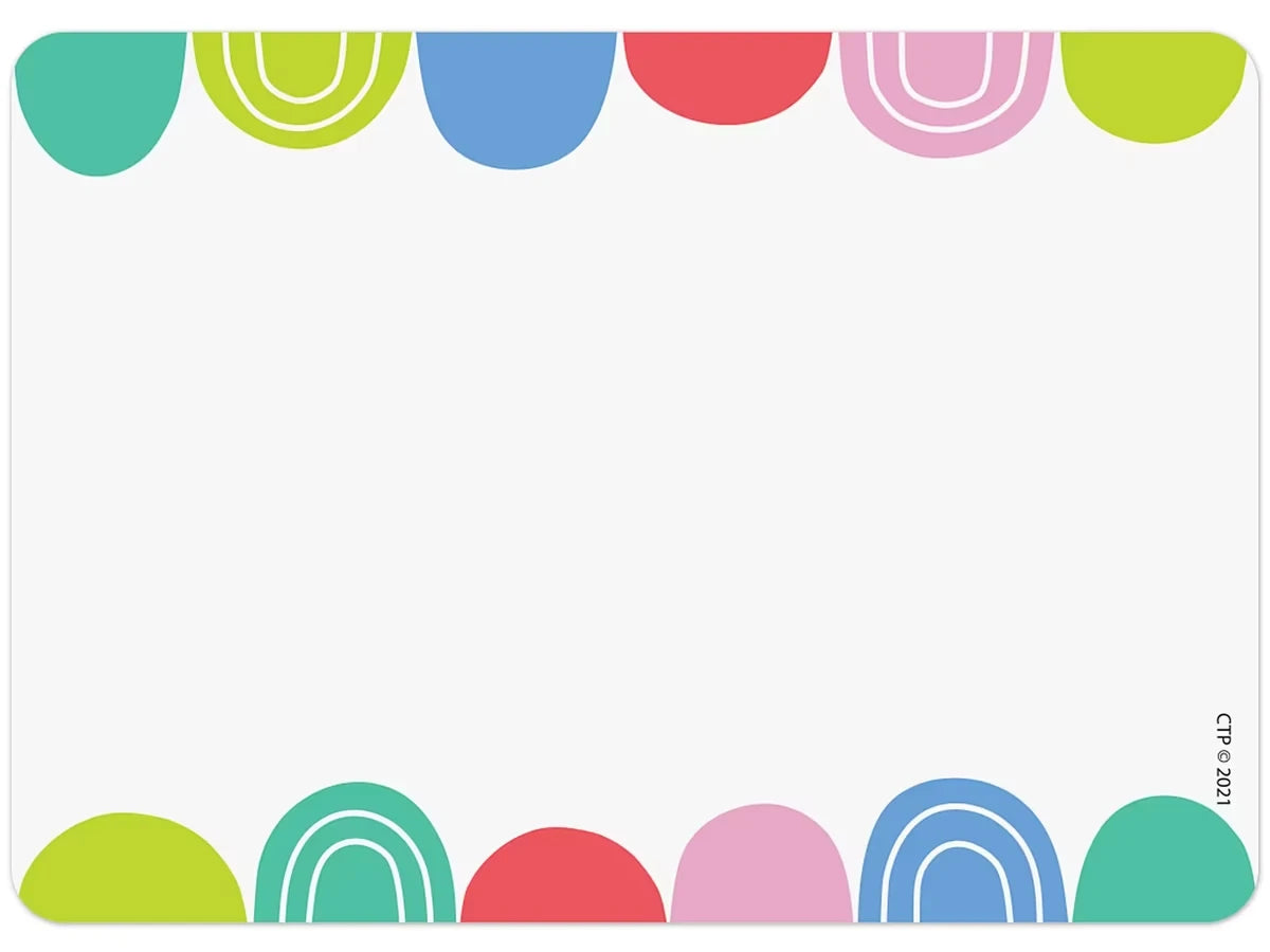 Rainbow Doodles Name Tags - US 6639