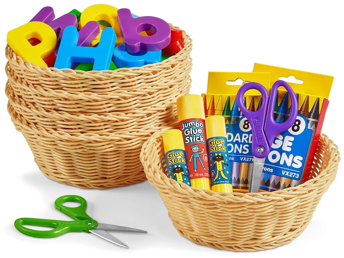 Dishwasher-Safe Round Natural Baskets - Set of 5 - US 8659