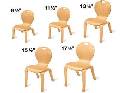 Classic Birch Classroom Stacking Chairs - US 5348