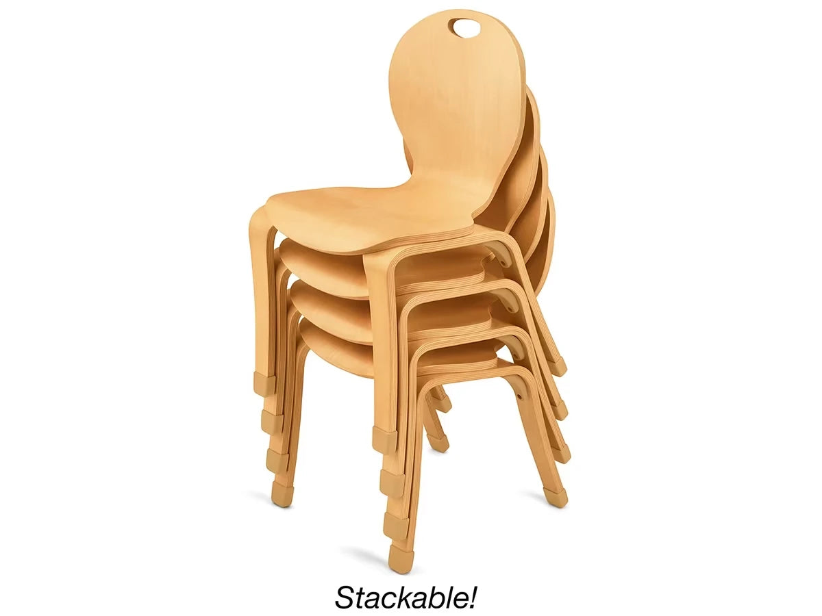 Classic Birch Classroom Stacking Chairs - US 5348