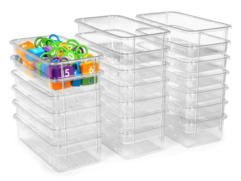 Flex-Space Mobile Clear-View 20-Bin Storage Center - Maple - US 7956