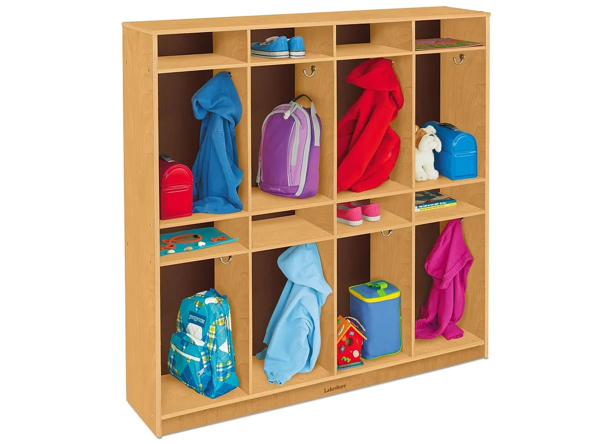 Classic Birch Individual Coat Lockers for 8 - US 9471