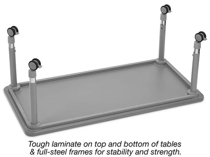 Flex-Space Mobile Rectangular Tables - Maple - US 4327