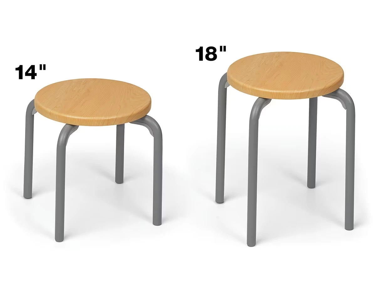 Flex-Space Premium Stacking Stools - Maple - US 9500