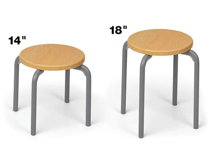 Flex-Space Premium Stacking Stools - Maple - US 9500