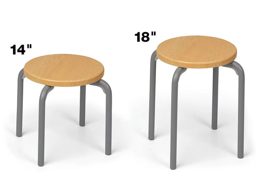 Flex-Space Premium Stacking Stools - Maple - US 9500