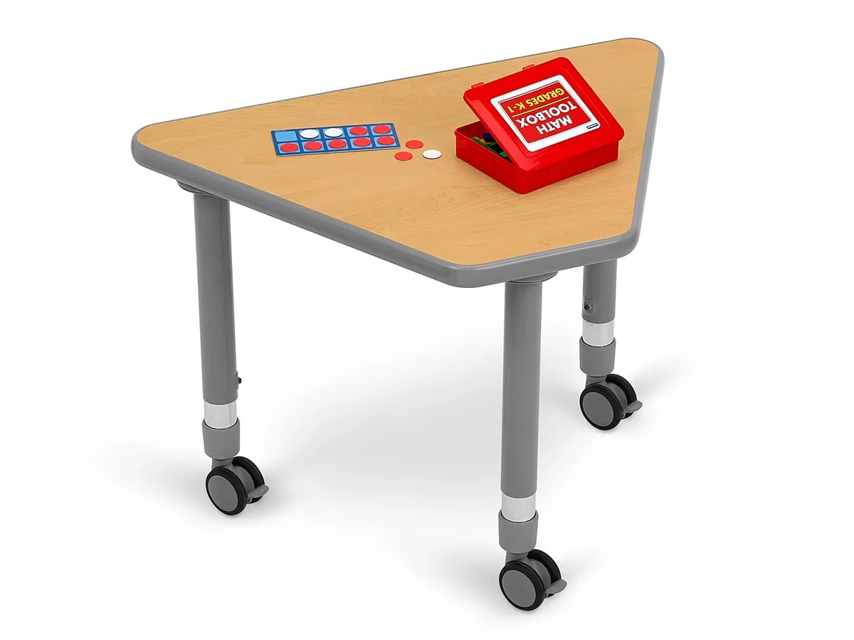 Flex-Space Mobile Wedge Student Desk - Maple - US 4986