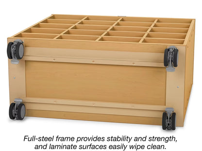 Flex-Space Mobile Clear-View 20-Bin Storage Center - Maple - US 7956