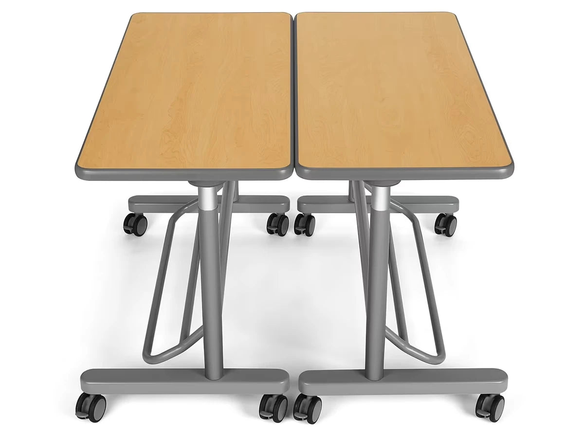Flex-Space Mobile Standing Desk for Two - Maple - US 9443