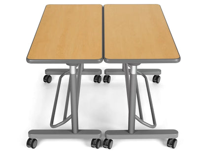 Flex-Space Mobile Standing Desk for Two - Maple - US 9443