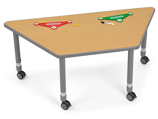 Flex-Space Mobile Trapezoid Table - Maple - US 3921