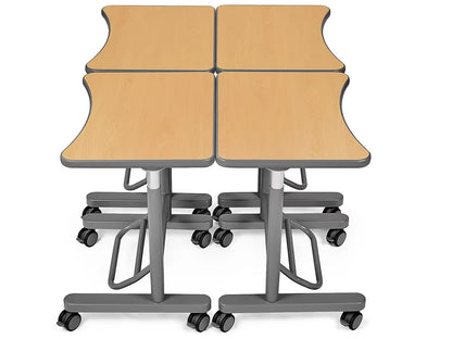 Flex-Space Mobile Standing Desk - Maple - US 4828